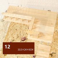 HKM-0636605 Wooden Fence Landscaping Platform Swing Toy for Small Pets