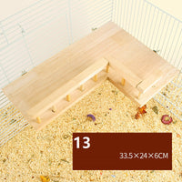 HKM-0636605 Wooden Fence Landscaping Platform Swing Toy for Small Pets