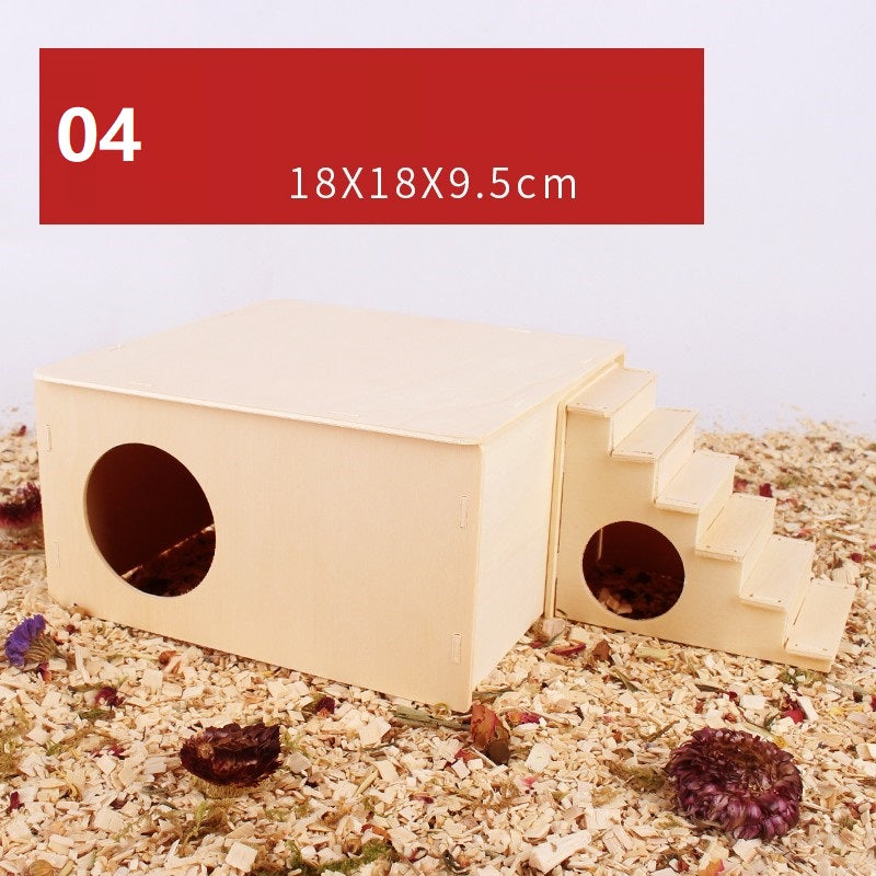 HKM-0636605 Wooden Fence Landscaping Platform Swing Toy for Small Pets