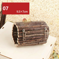 HKM-0636605 Wooden Fence Landscaping Platform Swing Toy for Small Pets