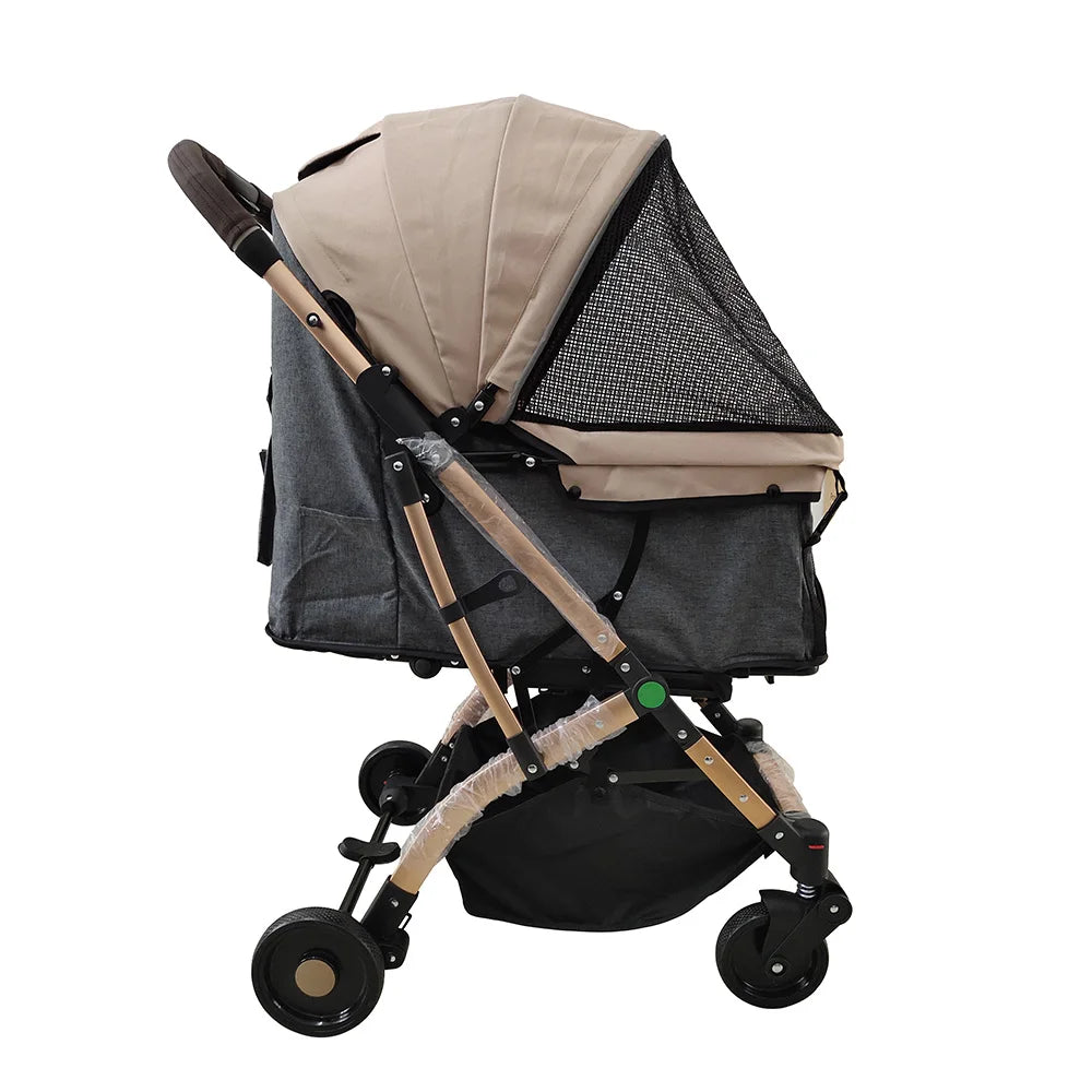 HKM-063699 Compact and Breathable Foldable Portable Dog Stroller for Travel