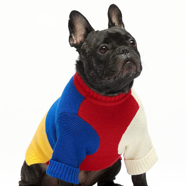 HKM-0637117 Cozy Acrylic Dog Sweater in Yellow, Pink, or White - Various Sizes Available