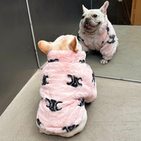 HKM-0637501 Fluffy Pink Velvet Coat for Cats - Stylish Princess Design, Multiple Sizes Available