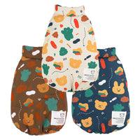 HKM-0638781 Cartoon Double-Sided Vest Coat for Pets in Dark Blue, Apricot, and Dark Brown, Available in Multiple Sizes