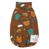 HKM-0638781 Cartoon Double-Sided Vest Coat for Pets in Dark Blue, Apricot, and Dark Brown, Available in Multiple Sizes
