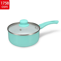 HKM-063891 18-Piece Non-Stick Cookware Set in Black with Cast Iron Pots and Pans