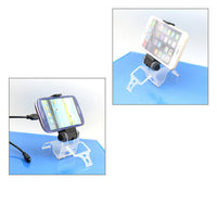 HKM-063891 PS4 Wireless Controller Charging Stand with Mobile Phone Holder