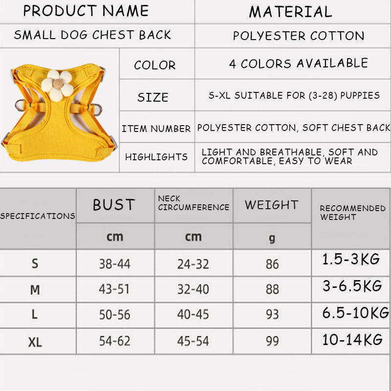 HKM-0640573 Breathable Mesh Dog Vest Harness with Quick Release Buckle for Small, Medium, and Large Dogs