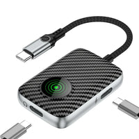 HKM-064083 USB-C to 3.5mm Dual Function Audio Adapter with Charging for iPhone 15 and Samsung Devices