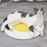 HKM-0640957 Japanese Cat Claw Grinding Mattress - Cotton Thread, 40cm Diameter, Available in Various Colors