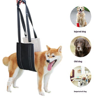 HKM-0641725 Adjustable Dog Rehabilitation Training Belt for Senior and Disabled Pets in Black Teddy Plush