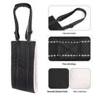 HKM-0641725 Adjustable Dog Rehabilitation Training Belt for Senior and Disabled Pets in Black Teddy Plush