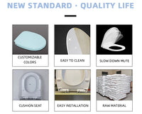 HKM-064211 Custom Colour European Style Ceramic Toilet Seat Cover Accessories