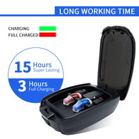 HKM-064211 Invisible Digital Noise Reduction Hearing Aids - USB Rechargeable ITE Device with Adjustable Volume Control and Multiple Earplugs