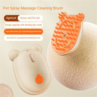 HKM-0642365 3-in-1 Pet Grooming Brush with Spray, Massage, and Hair Removal Features