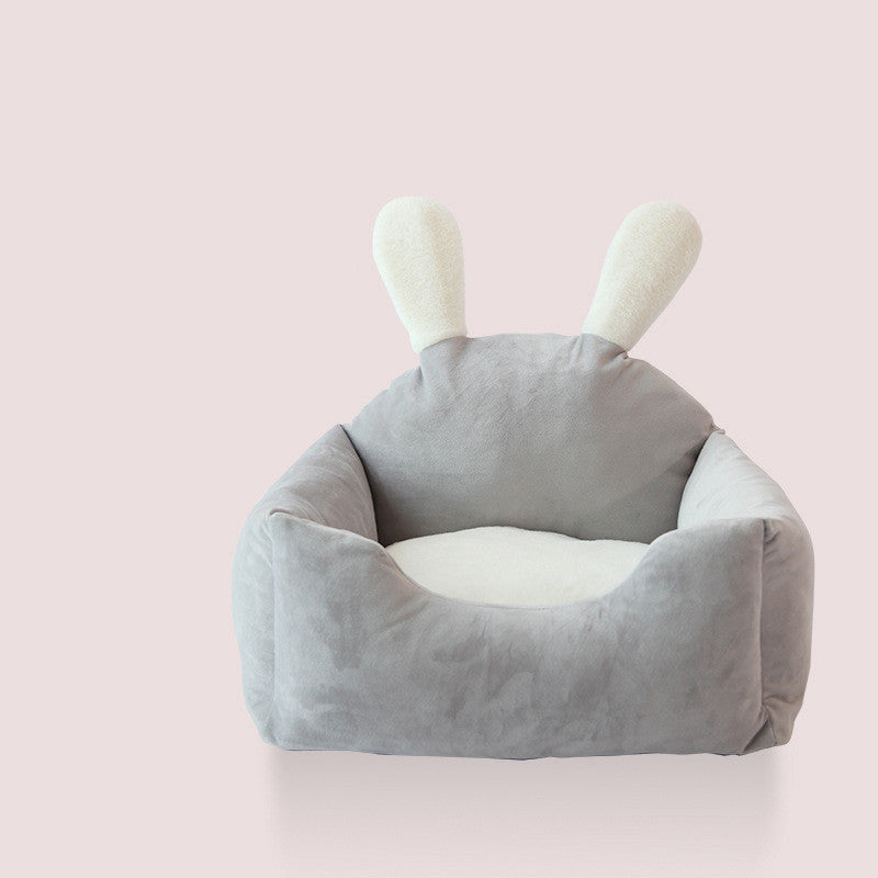 HKM-0643133 Removable and Washable Pet Nest with Soft Artificial Short Plush Fabric - Multiple Sizes Available
