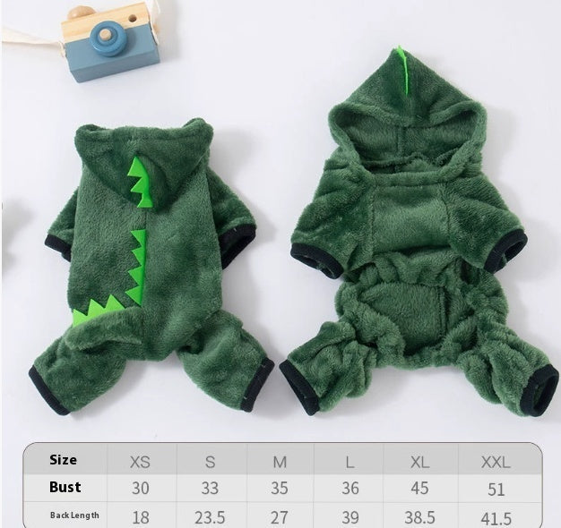 HKM-0643517 Cozy Coral Fleece Pig Costume for Cats & Small Dogs - Fleece-Lined Pet Apparel