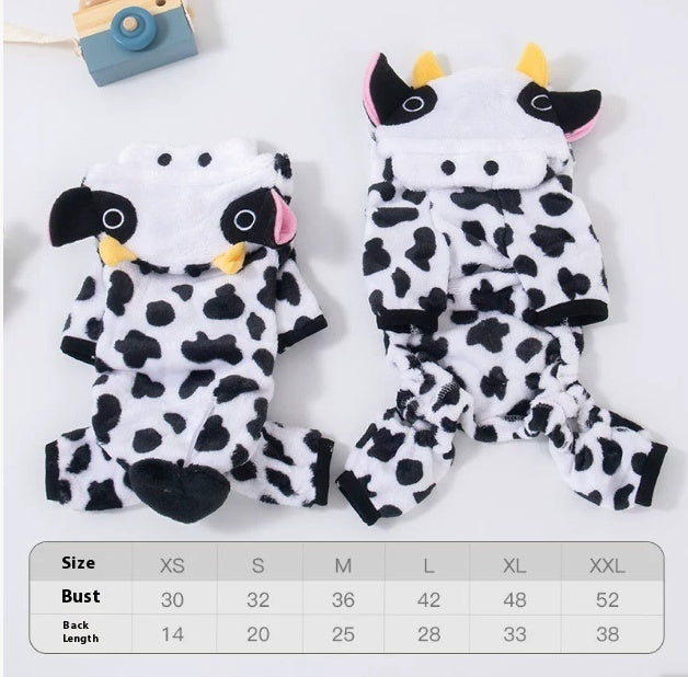 HKM-0643517 Cozy Coral Fleece Pig Costume for Cats & Small Dogs - Fleece-Lined Pet Apparel