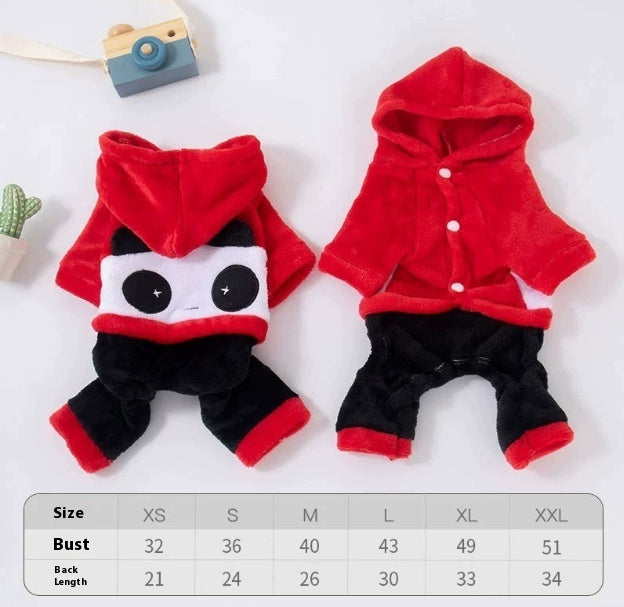 HKM-0643517 Cozy Coral Fleece Pig Costume for Cats & Small Dogs - Fleece-Lined Pet Apparel