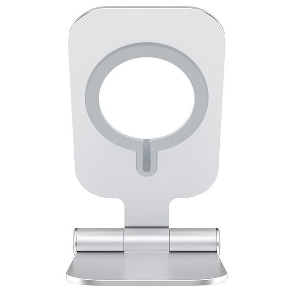 HKM-064403 Foldable Aluminium Alloy Phone Stand for iPhone 12 Mini, 12 Pro Max, Magnetic Wireless Charging Support