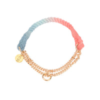 HKM-0644669 Hand-Woven Gradient Color Dog Collar - Cotton Thread, All Seasons, Available in Small, Medium, and Large