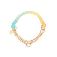 HKM-0644669 Hand-Woven Gradient Color Dog Collar - Cotton Thread, All Seasons, Available in Small, Medium, and Large