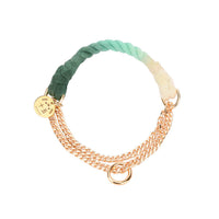 HKM-0644669 Hand-Woven Gradient Color Dog Collar - Cotton Thread, All Seasons, Available in Small, Medium, and Large