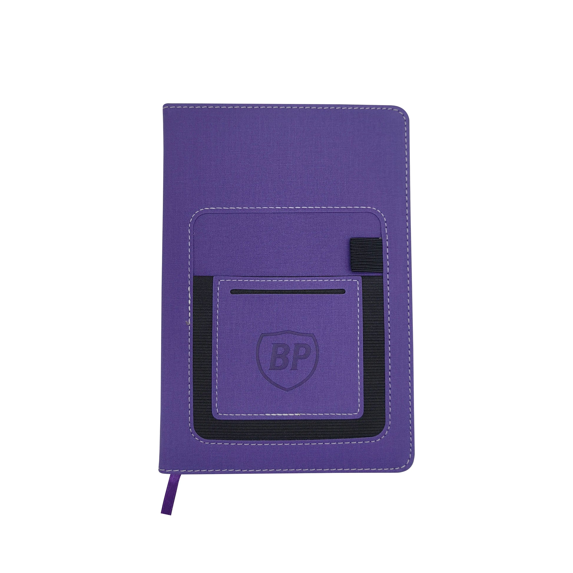 HKM-064467 Classic Solid Colour A5 Portable PU Notebook with Logo Journal and Writing Diary