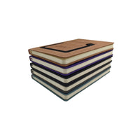 HKM-064467 Classic Solid Colour A5 Portable PU Notebook with Logo Journal and Writing Diary