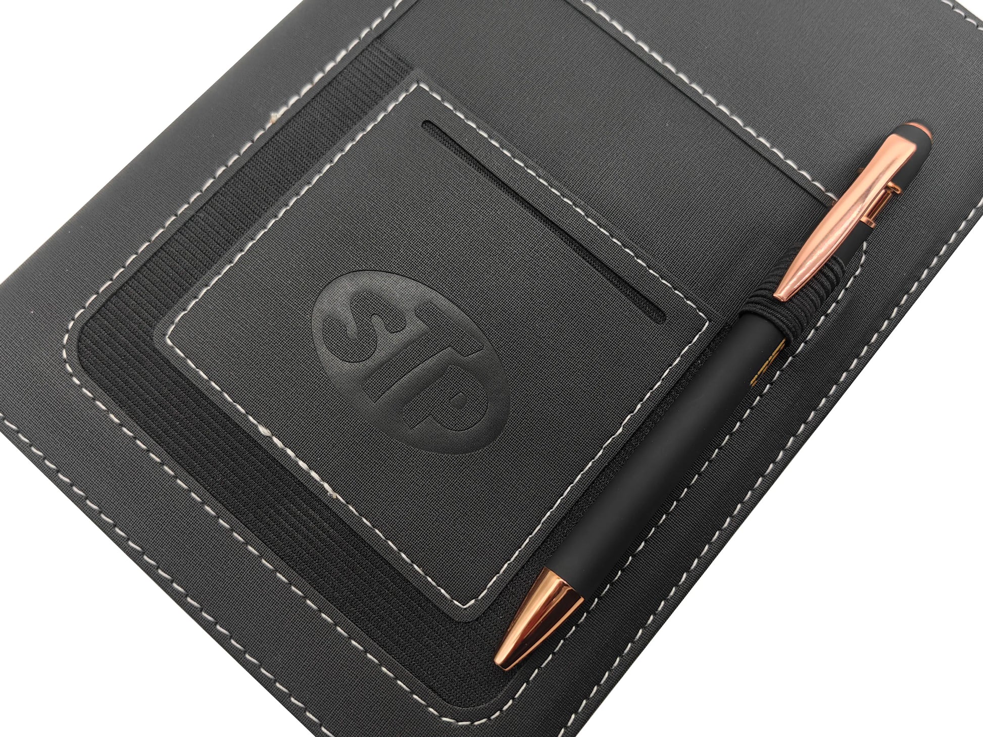 HKM-064467 Classic Solid Colour A5 Portable PU Notebook with Logo Journal and Writing Diary