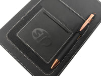 HKM-064467 Classic Solid Colour A5 Portable PU Notebook with Logo Journal and Writing Diary