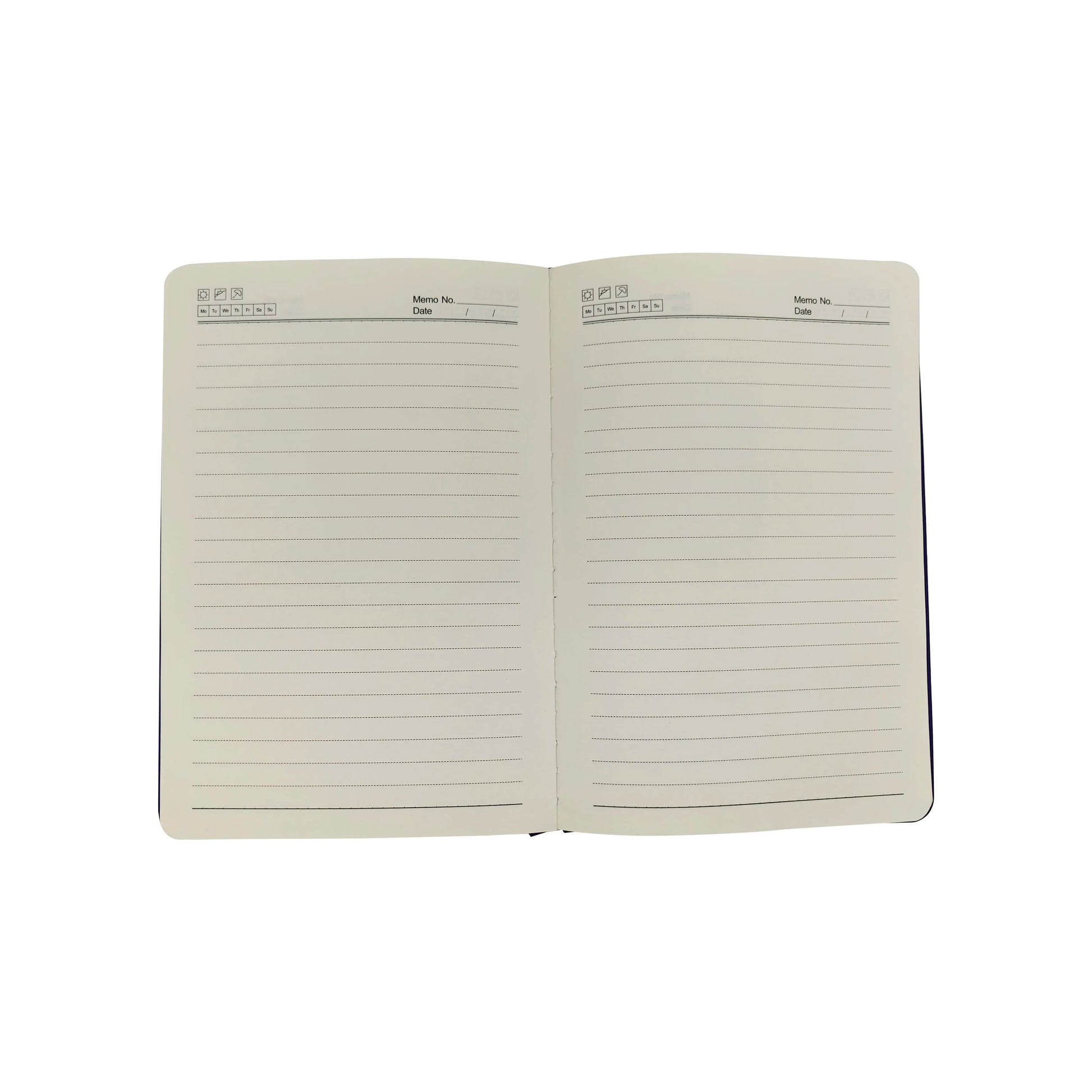 HKM-064467 Classic Solid Colour A5 Portable PU Notebook with Logo Journal and Writing Diary