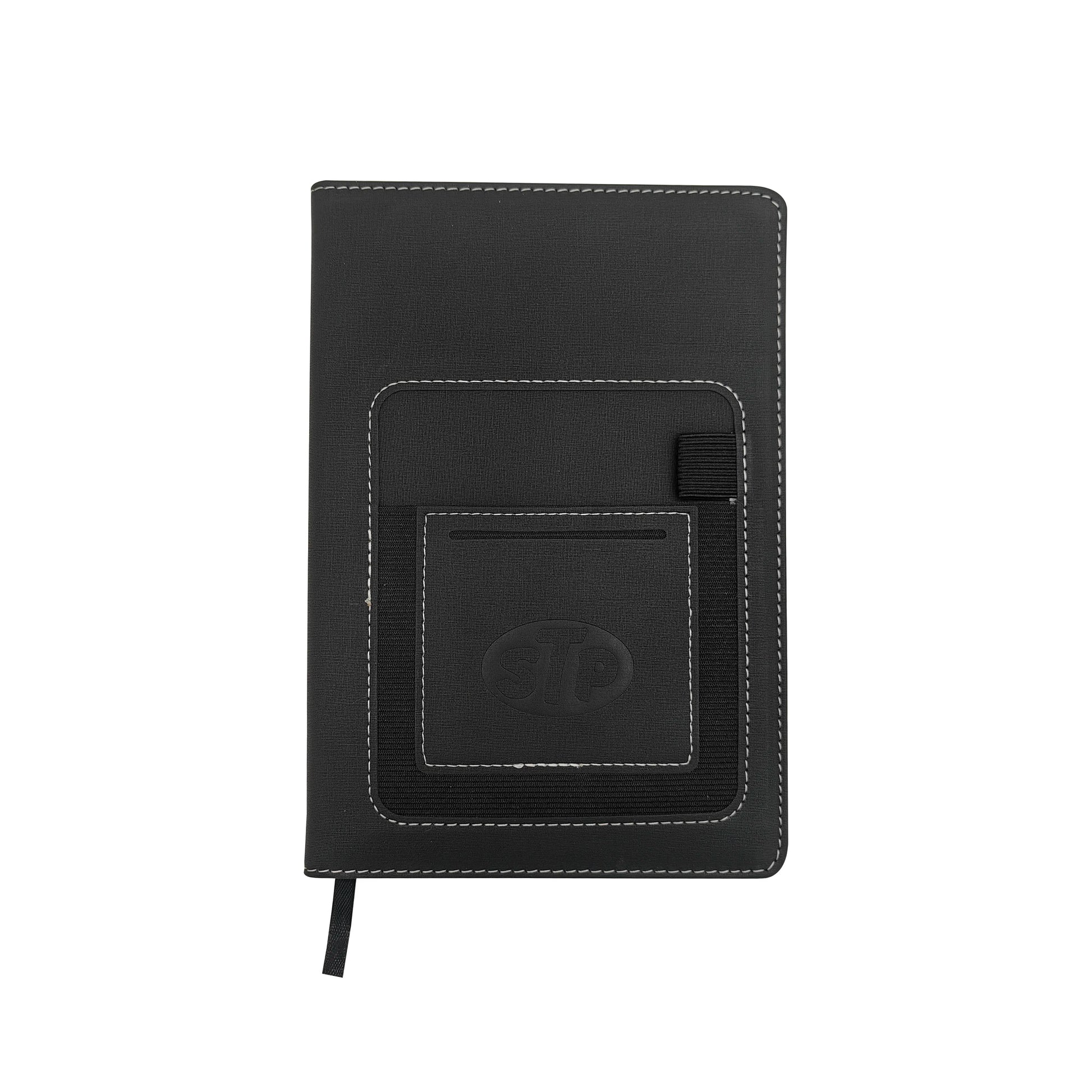 HKM-064467 Classic Solid Colour A5 Portable PU Notebook with Logo Journal and Writing Diary