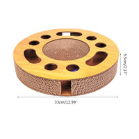 HKM-0645053 Educational Cat Toy Carousel for Claw Grinding - Durable Corrugated Paper, 33cm Diameter