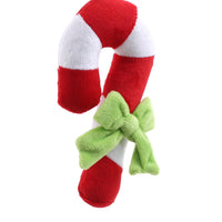 HKM-0645693 Vibrant Red, White and Green Plush Molar Toy for Dogs