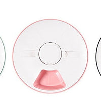 HKM-0648637 Automatic Timed Pet Feeder - Plastic Design in Gray, Green, and Pink