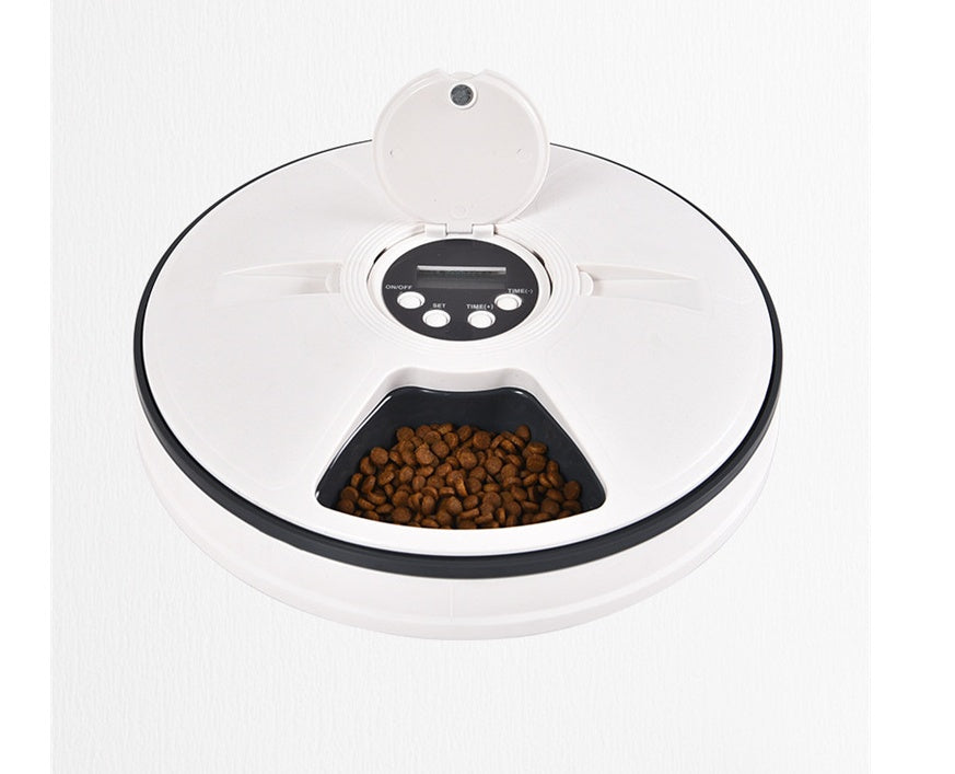HKM-0648637 Automatic Timed Pet Feeder - Plastic Design in Gray, Green, and Pink