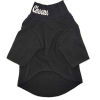 HKM-0649021 Cozy Black Wool Sweater for Dogs with High Collar in Multiple Sizes