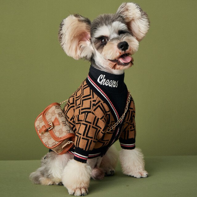HKM-0649021 Cozy Black Wool Sweater for Dogs with High Collar in Multiple Sizes