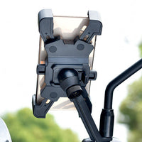 HKM-065043 Universal Electric Mobile Phone Holder for Motorcycles, Bicycles, and Cars - Shock-Proof and Adjustable for 4.8-6.8 Inch Devices