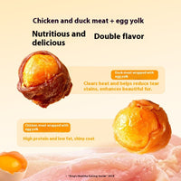 HKM-0650685 Savory Chicken and Duck Egg Yolk Treats for Dogs - Ideal for Training and Molar Care