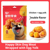 HKM-0650685 Savory Chicken and Duck Egg Yolk Treats for Dogs - Ideal for Training and Molar Care