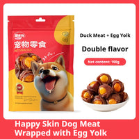 HKM-0650685 Savory Chicken and Duck Egg Yolk Treats for Dogs - Ideal for Training and Molar Care