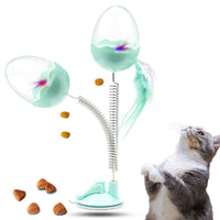 HKM-0650813 Catnip Toy with Plastic Sucker and Colorful Feather for Engaging Play