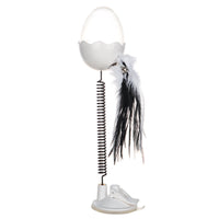 HKM-0650813 Catnip Toy with Plastic Sucker and Colorful Feather for Engaging Play