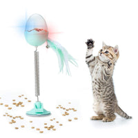 HKM-0650813 Catnip Toy with Plastic Sucker and Colorful Feather for Engaging Play