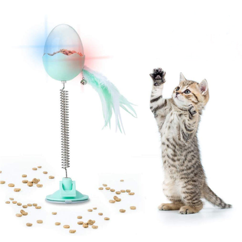 HKM-0650813 Catnip Toy with Plastic Sucker and Colorful Feather for Engaging Play