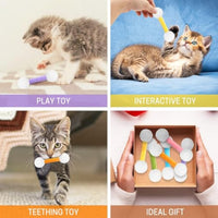 HKM-0652093 Soft Plush Cat Kicker Toys with Catnip for Interactive Play - Set of 5 for Cats