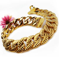 HKM-0652605 Stainless Steel Tree Leaf Shape Dog Collar - Scalable Design in Gold, Steel, and Rose Gold