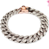 HKM-0652605 Stainless Steel Tree Leaf Shape Dog Collar - Scalable Design in Gold, Steel, and Rose Gold